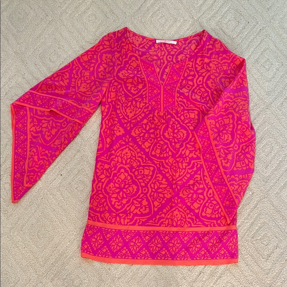 Alice & Trixie Pink and Orange Patterned Tunic Dress